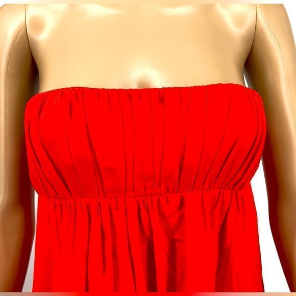 Kay Unger  100% Silk Red Dress Size 2 - Picture 2 of 12